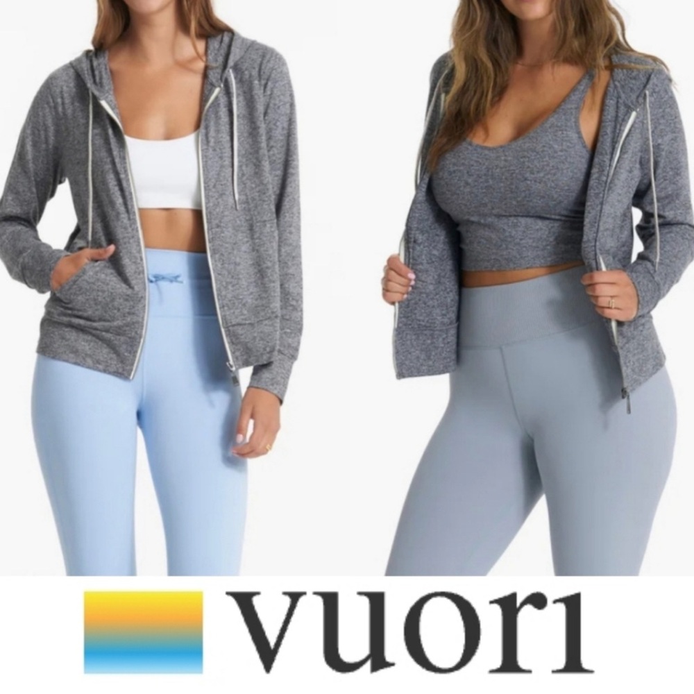 Vuori Grey Heather Zip Hoodie